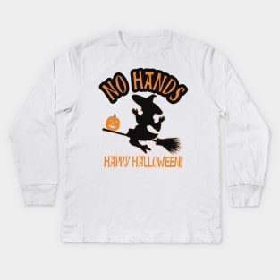 Flying with no hands Kids Long Sleeve T-Shirt